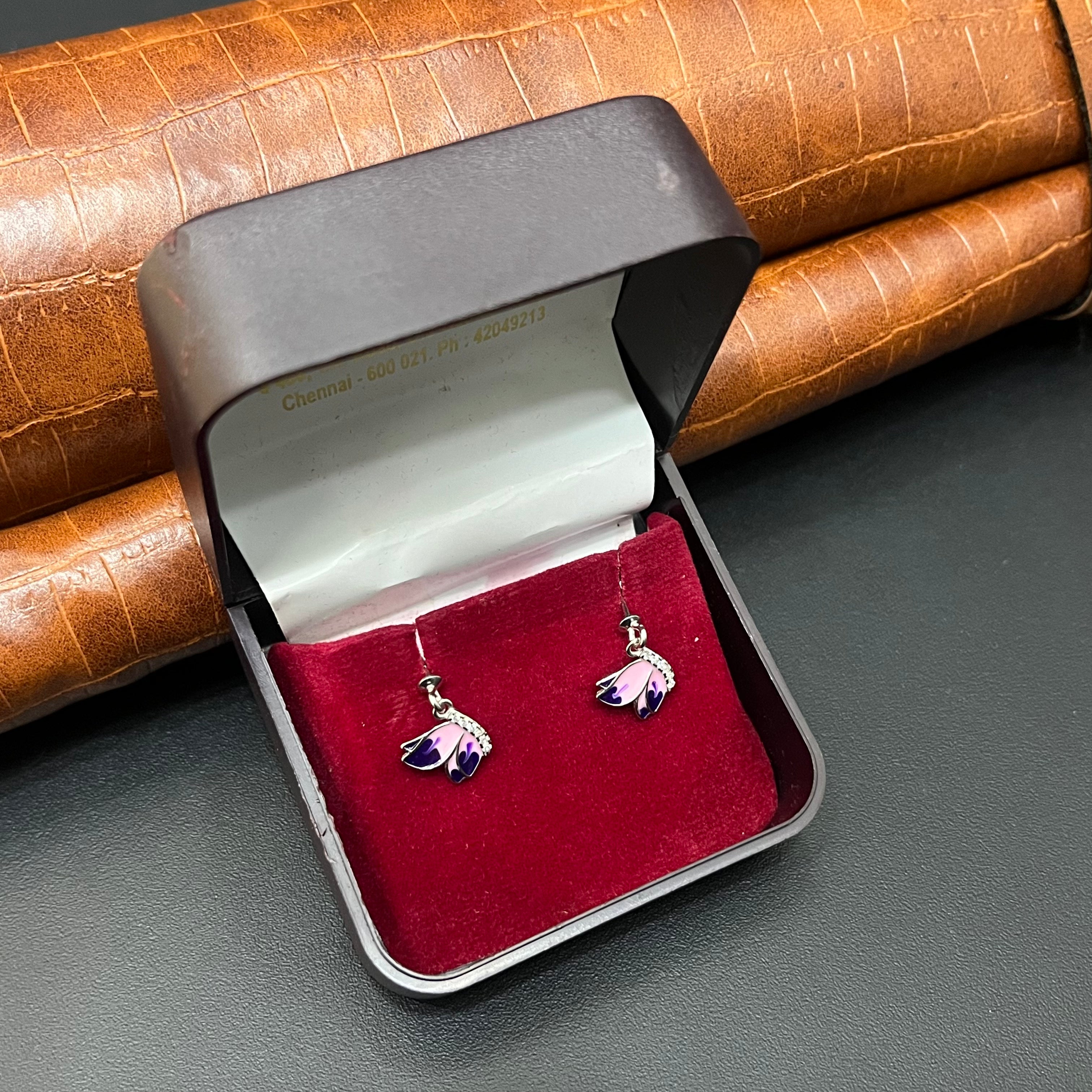 Silver Helix Studs Butterfly S3