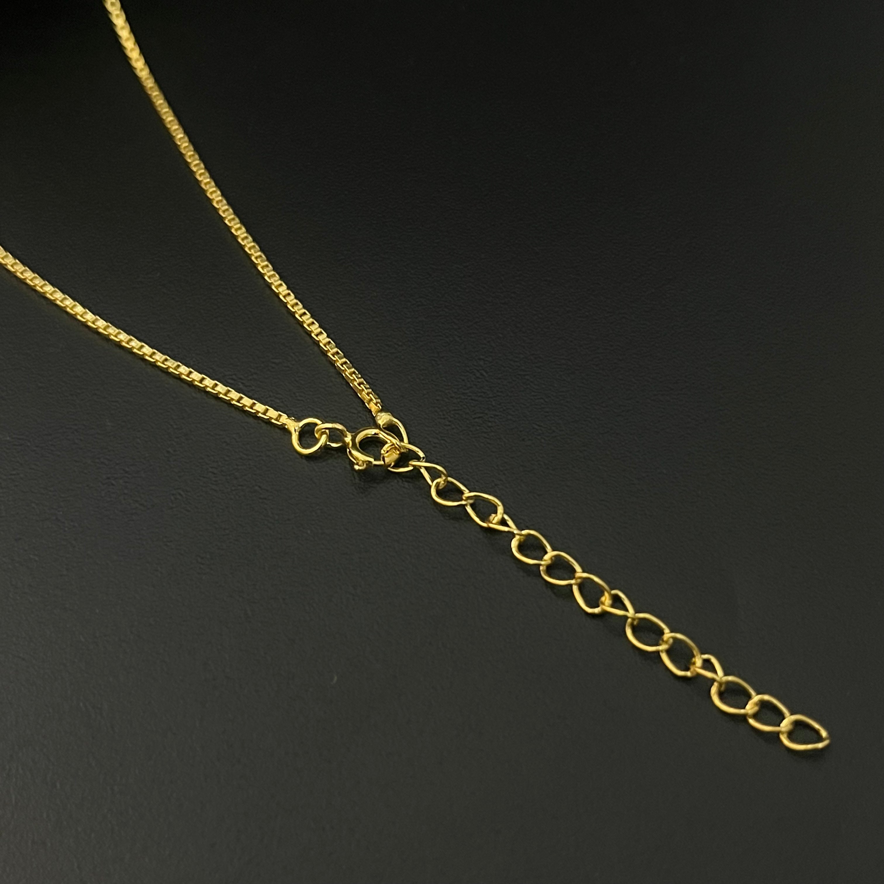 Silver Black Beads Chain Gold Finished Love