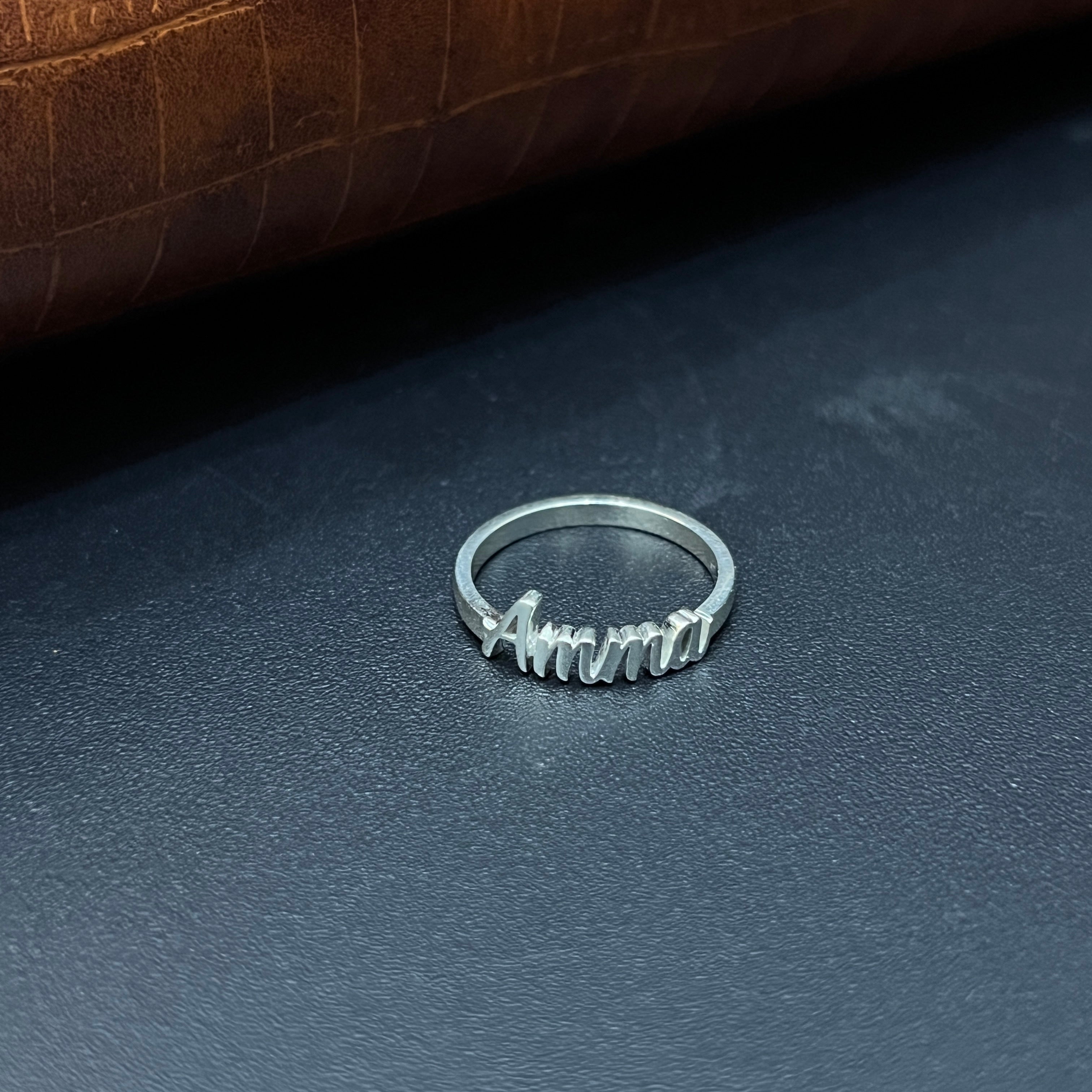 Customized Silver Name Ring 925