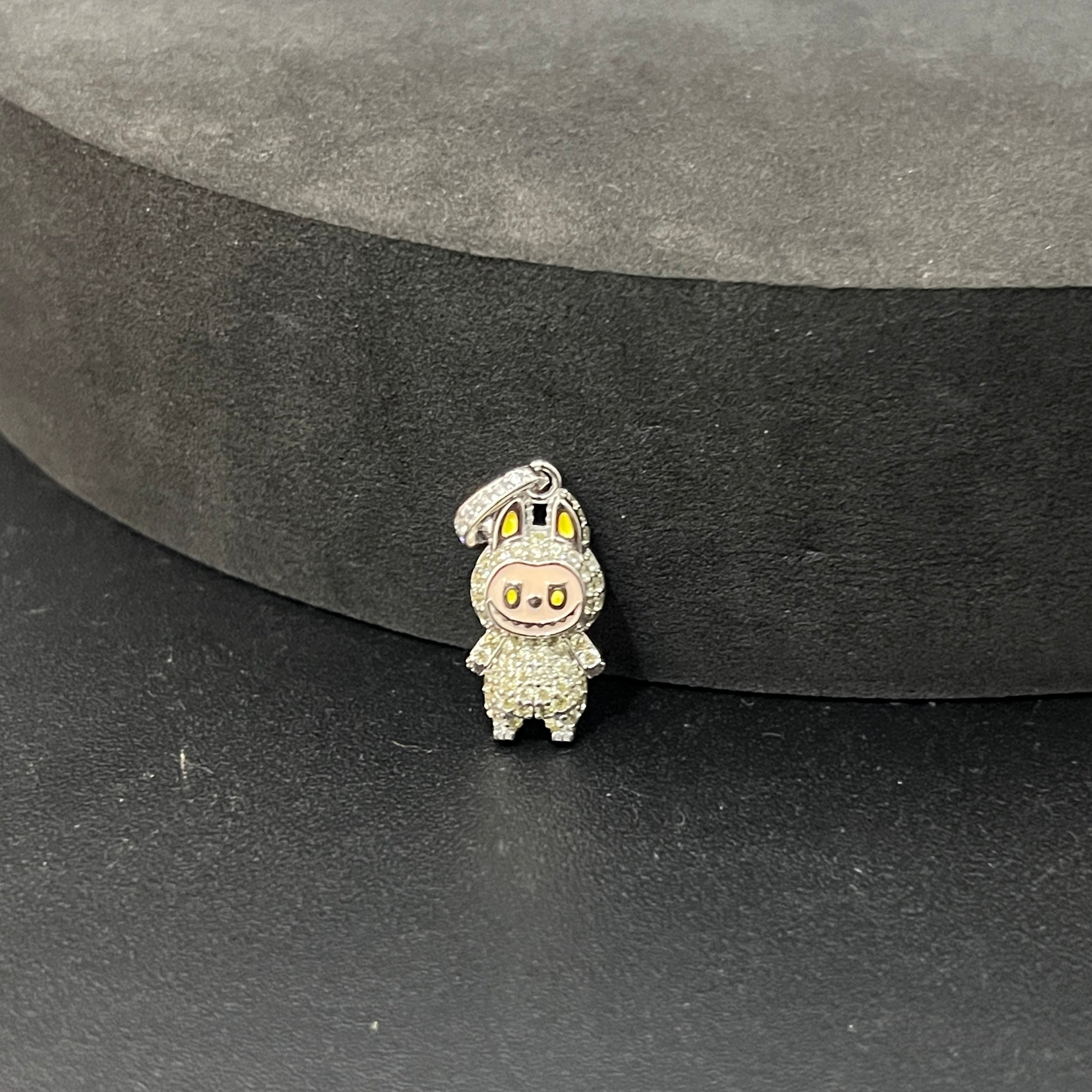 Silver Labubu Pendant