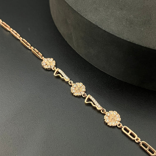 Silver Ladies Bracelet Flower RG