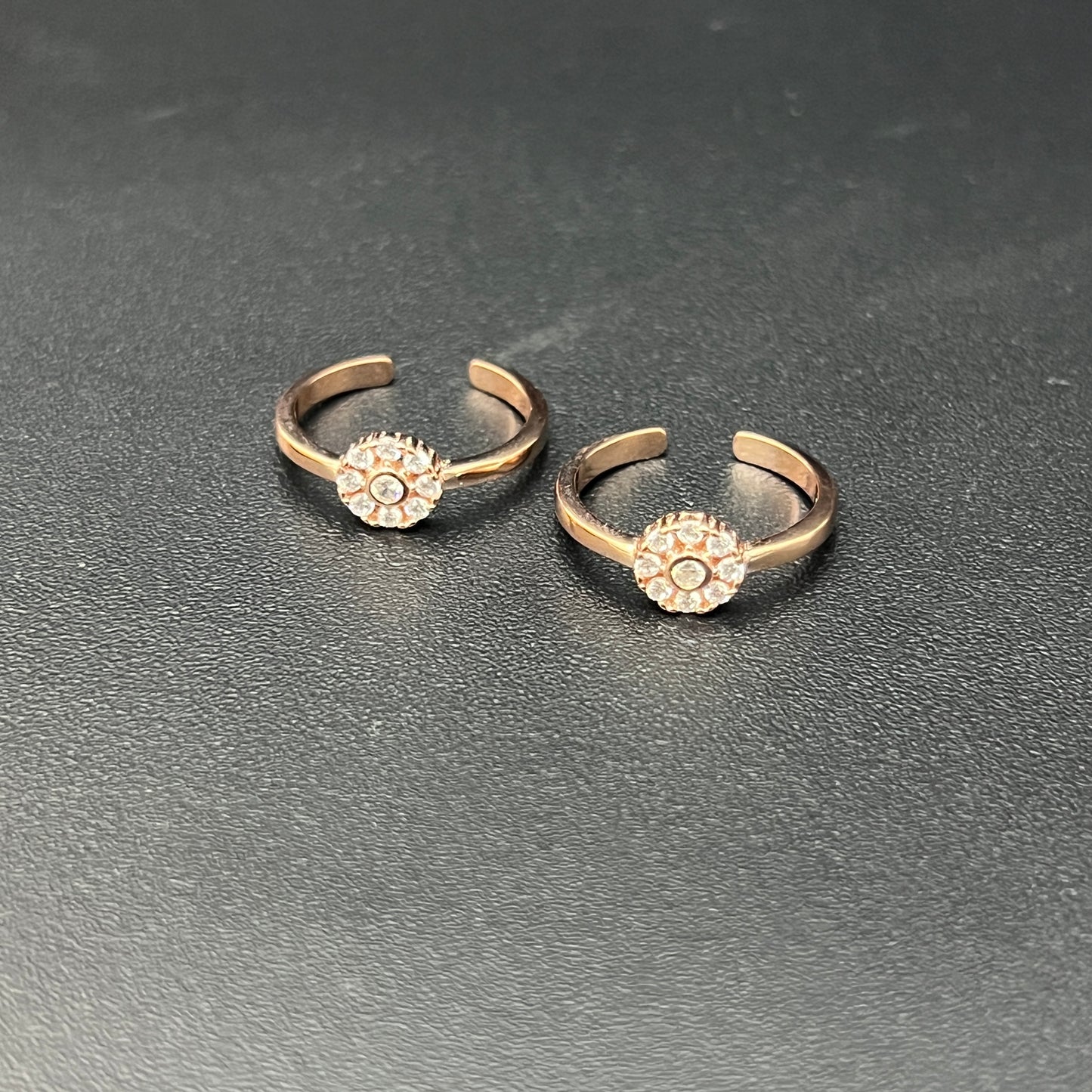 Ladies Toe Rings Rose Gold