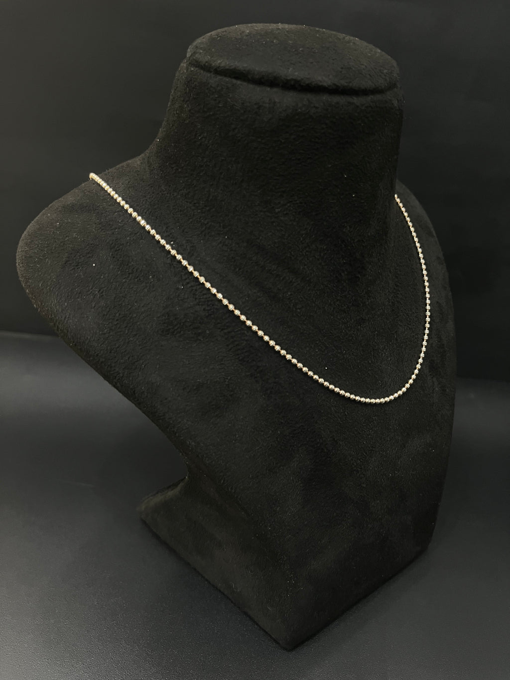 Silver Ladies Pendant Chain Thick Beads