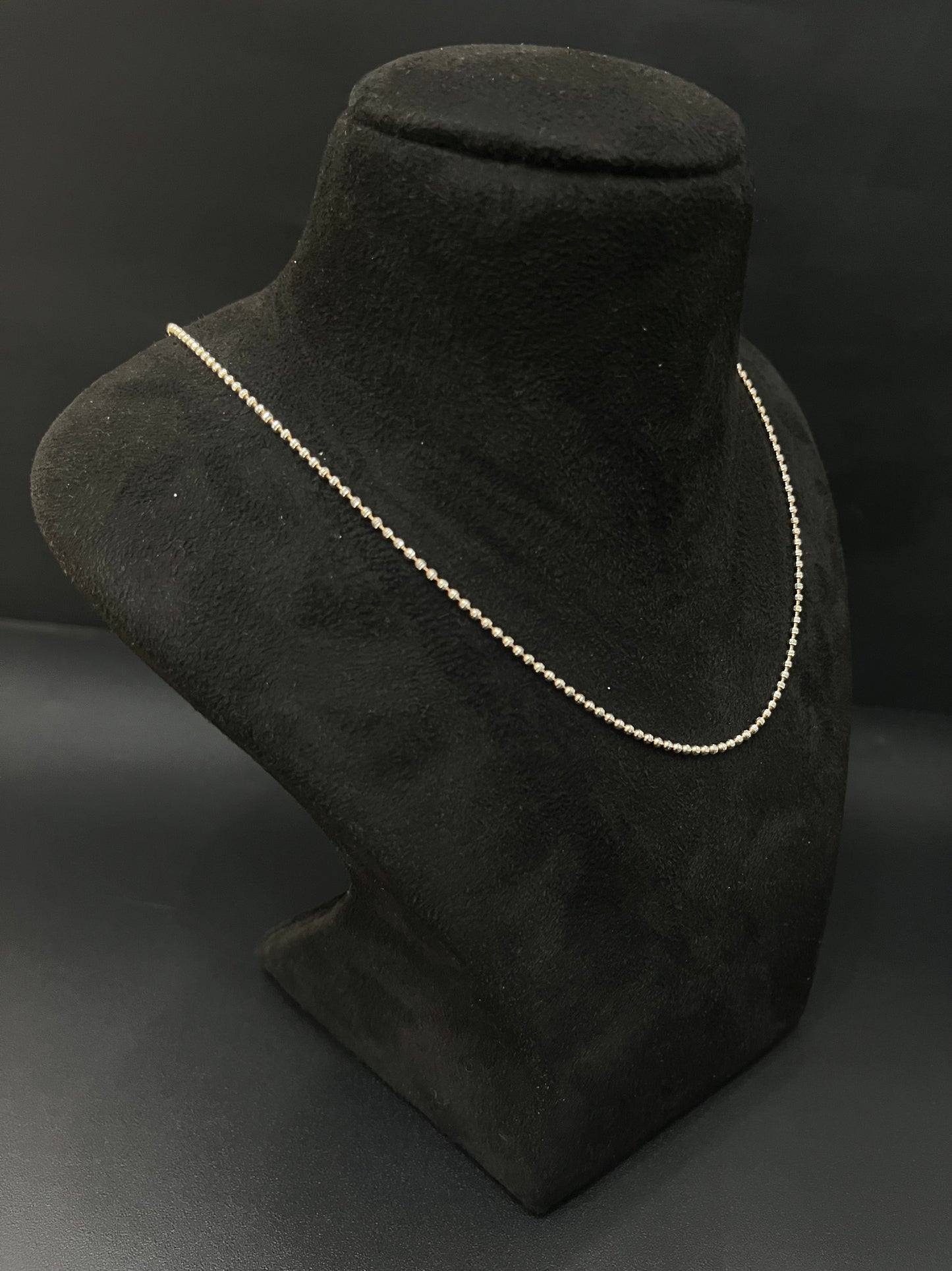 Silver Ladies Pendant Chain Thick Beads