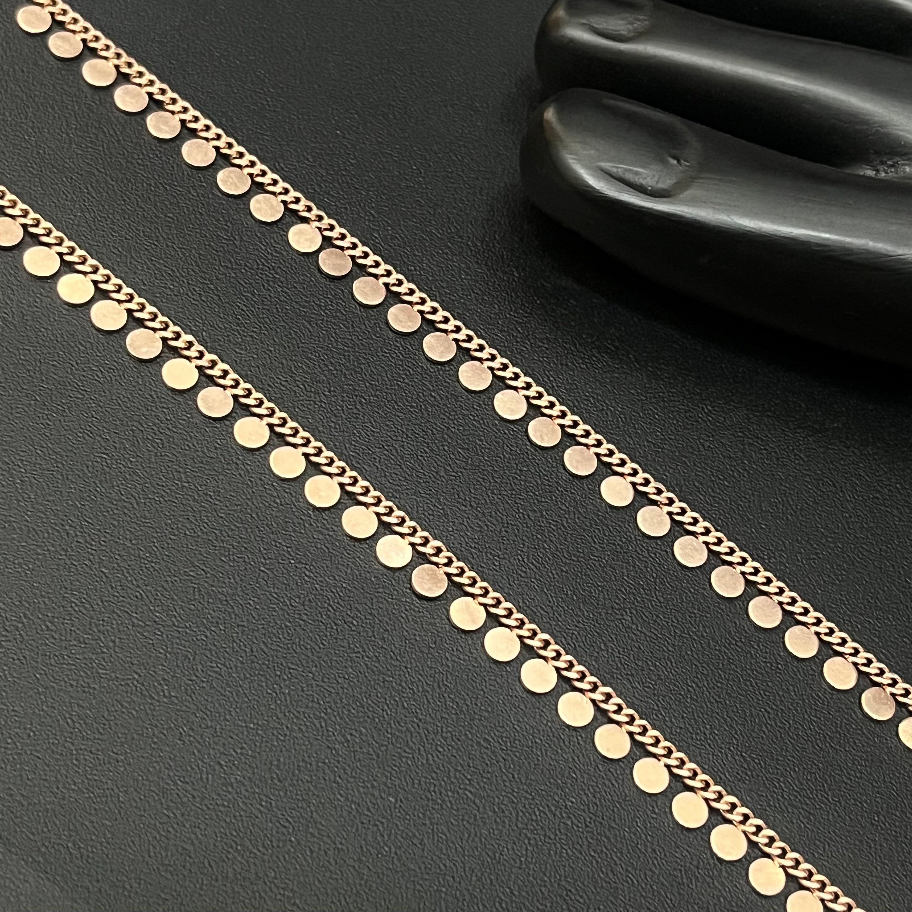 Silver Ladies Anklet Circle Drops RG
