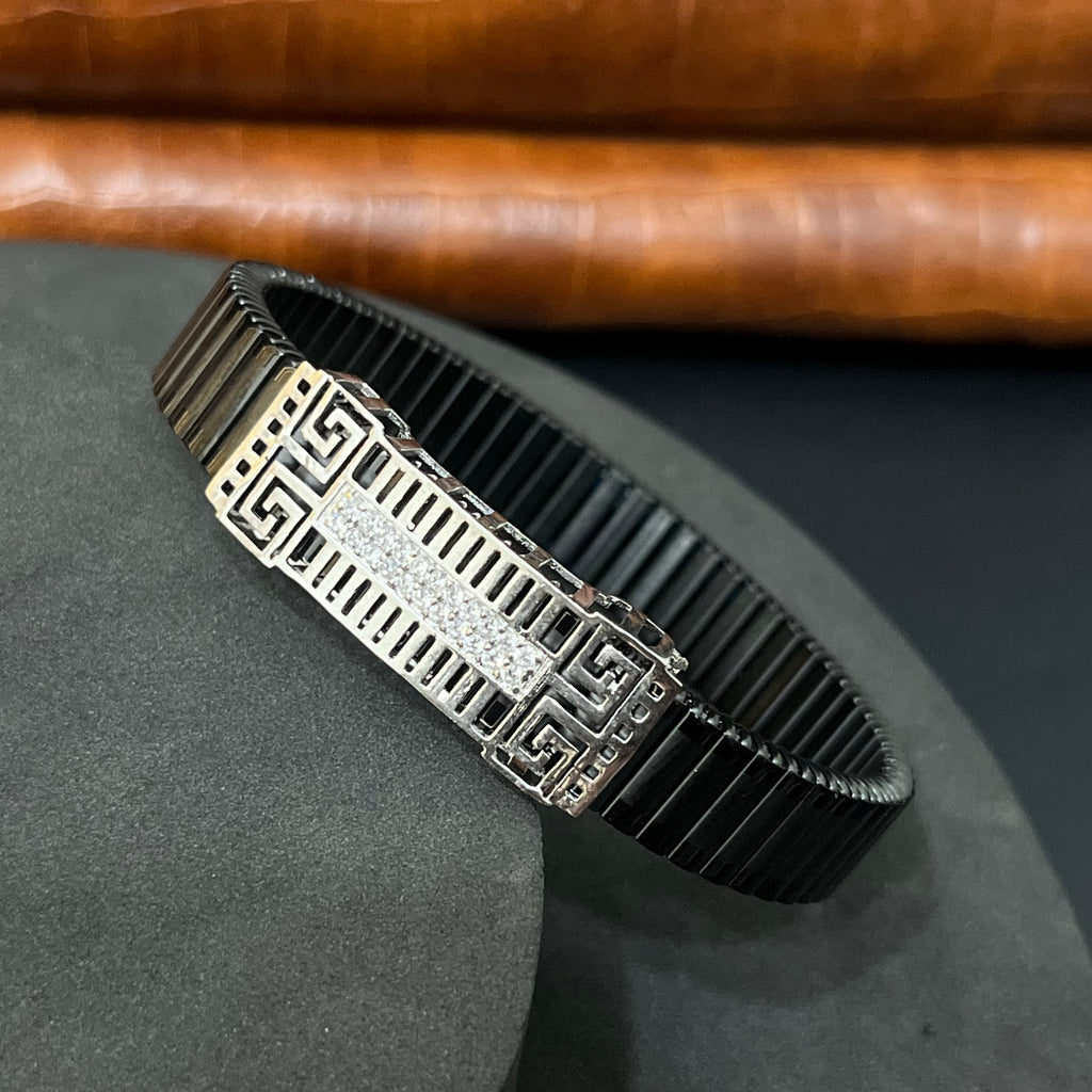 Silver Mens Flexible Bracelet FB13 925