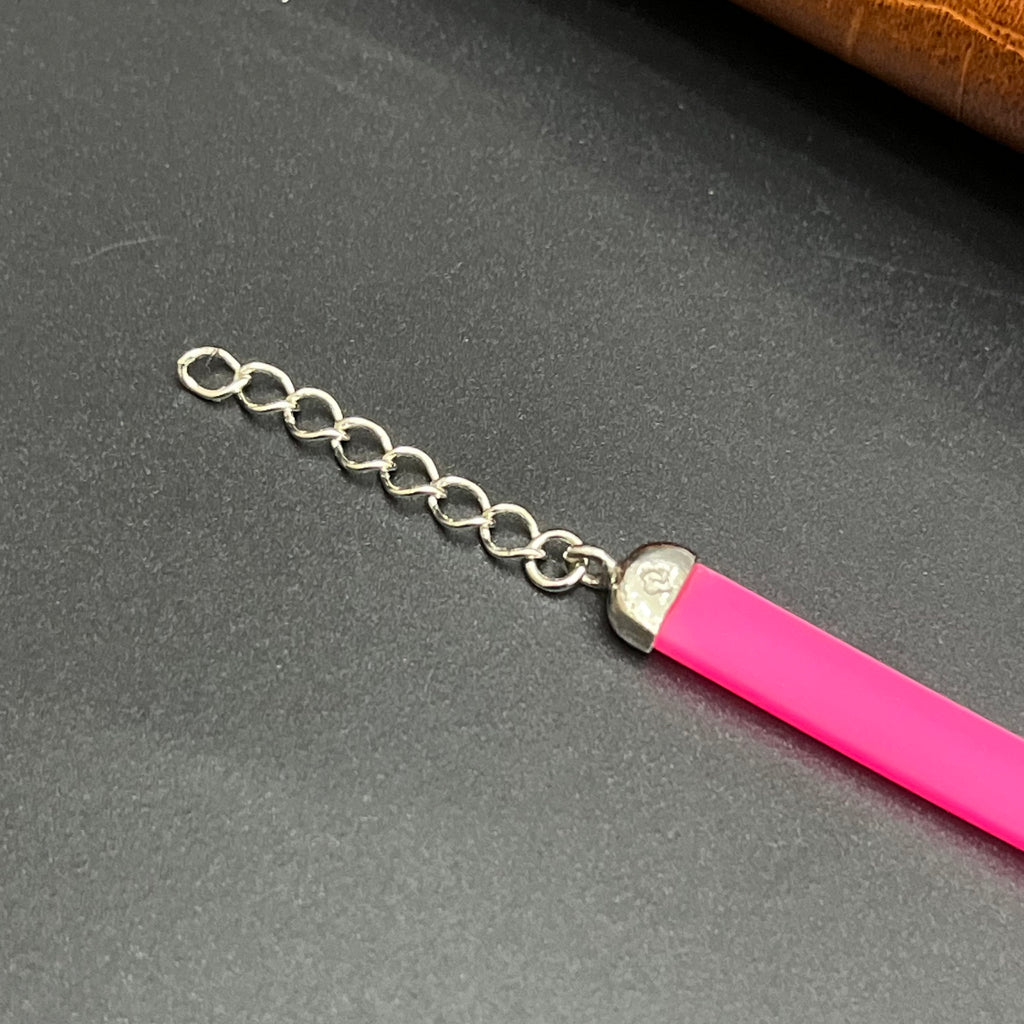 Silver Kids Bracelet Cute Characters Charms HELLO KITTY Pink Band 925