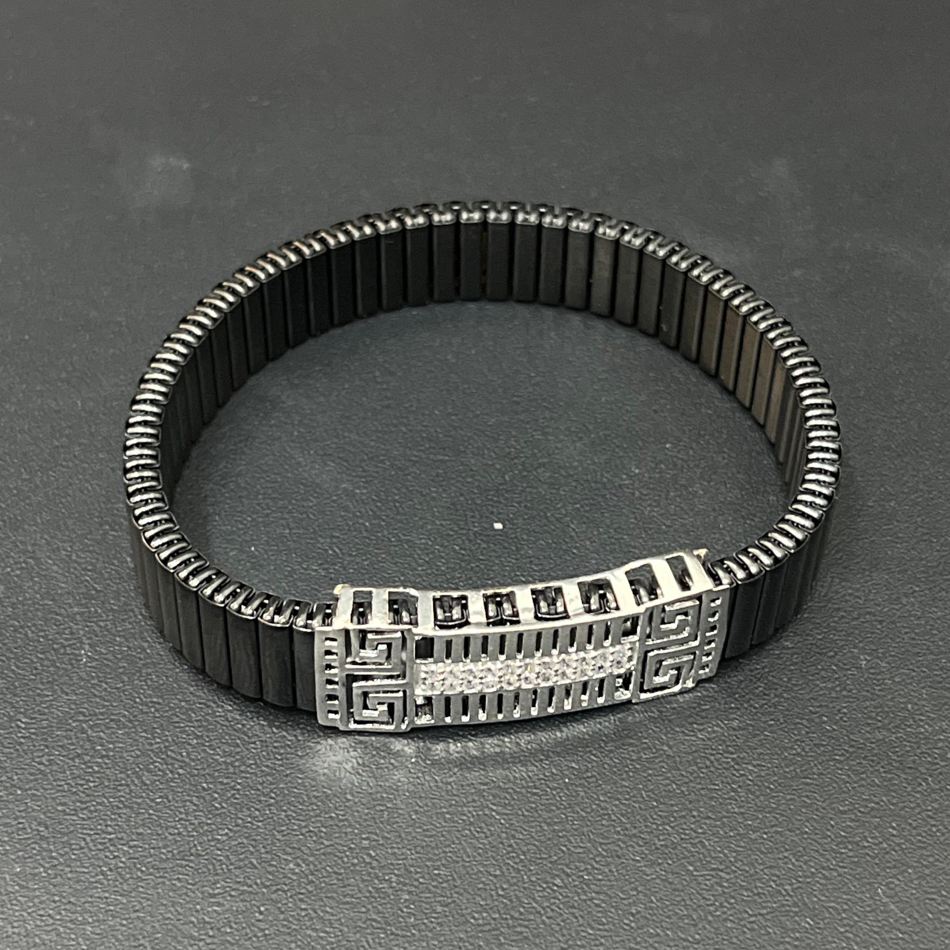 Silver Mens Flexible Bracelet FB13 925