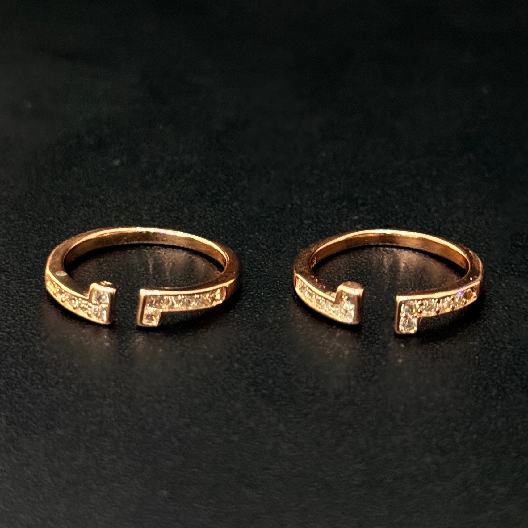 Silver Ladies Toe Rings Two line RG