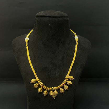 Silver Antique Finished Lakshmi Necklace