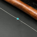 Silver Ladies Bracelet Blue Dot