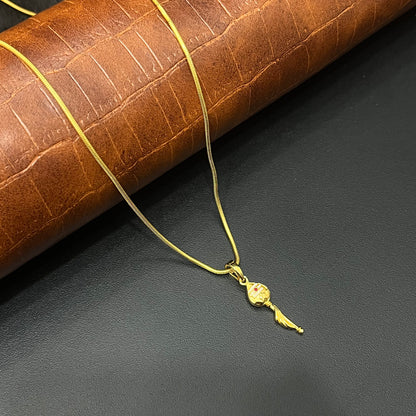 Silver Vel Pendant Gold Finished