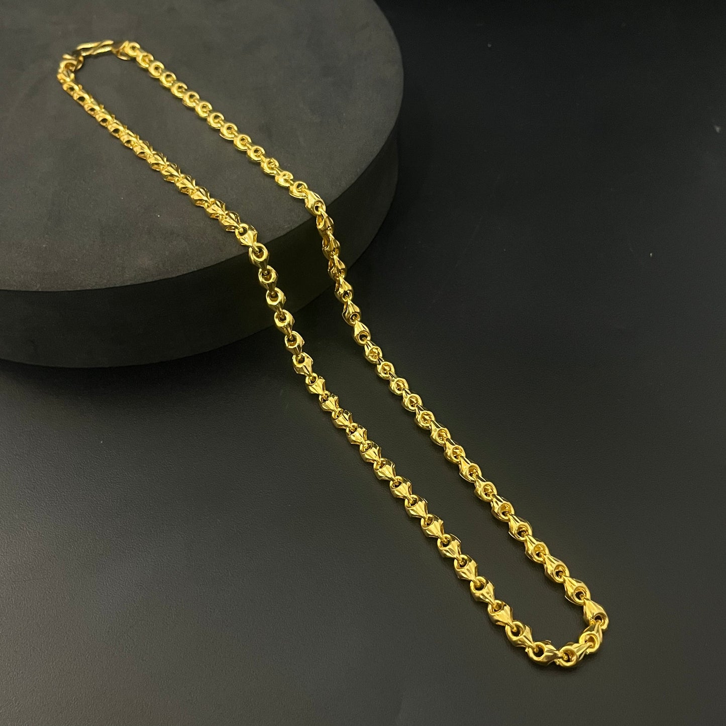 Mens Silver Chain Gold Kattappa