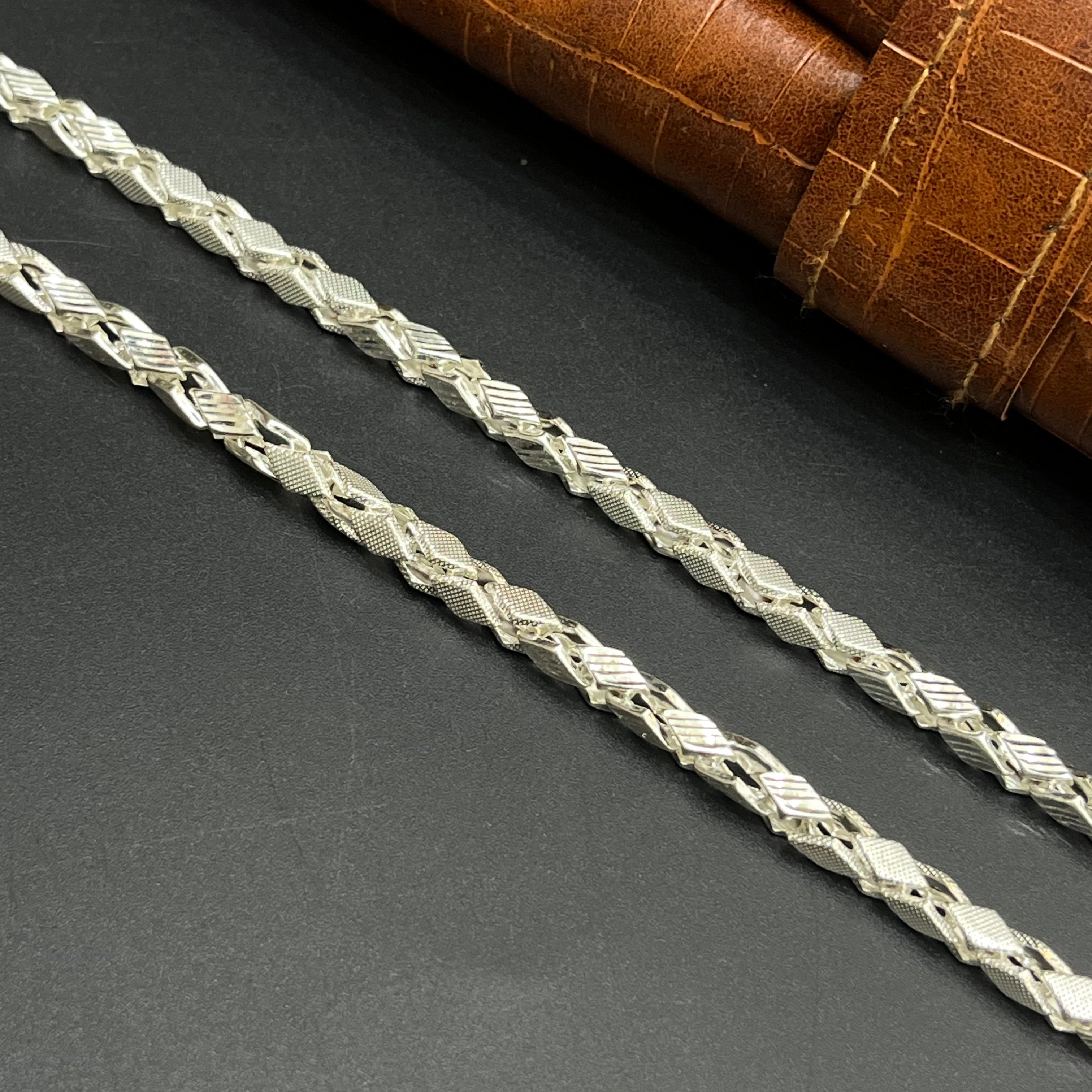 Silver Mens Chain Luxury Kathli Cut Daisy Edition 925