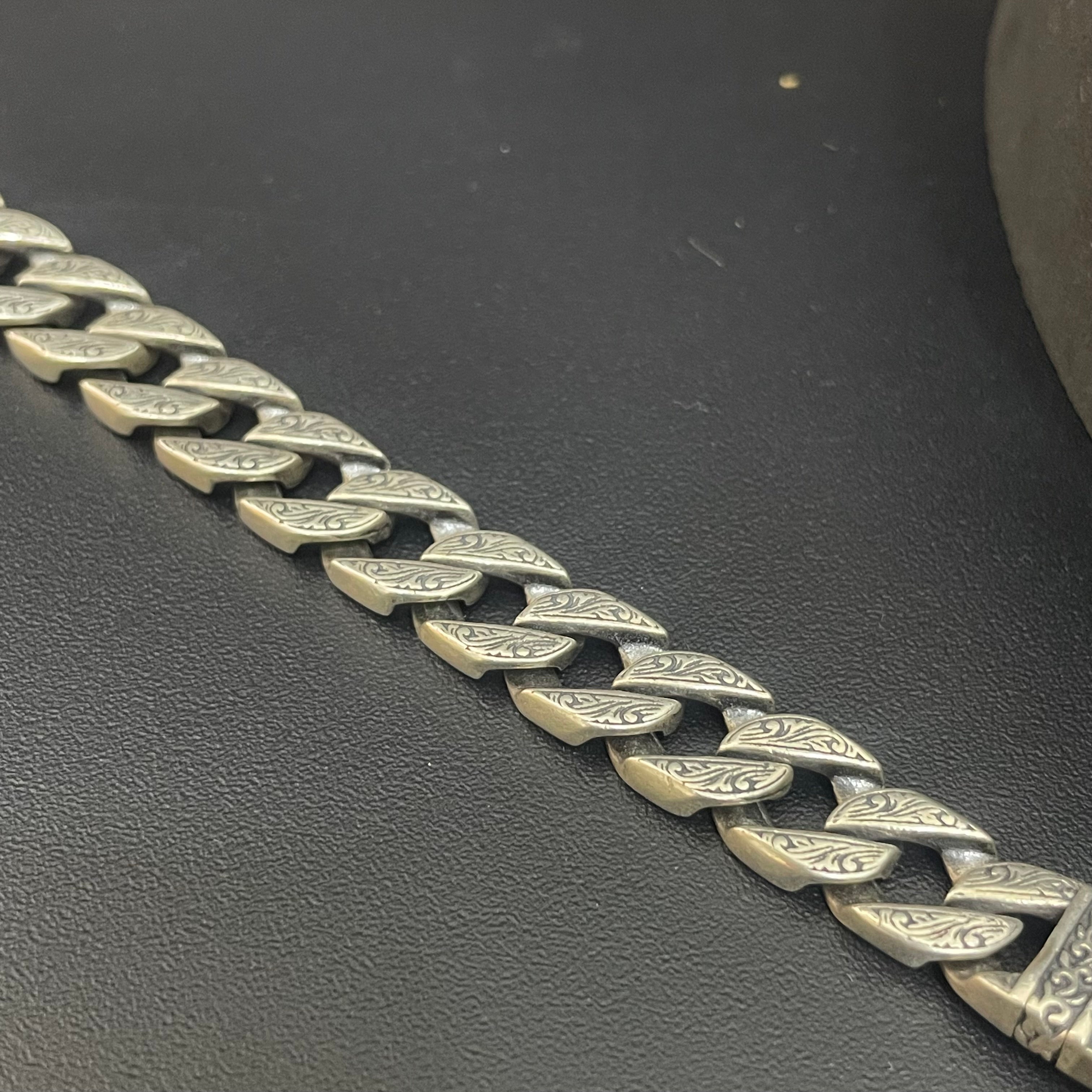 Mens  Silver Bracelet  Lion
