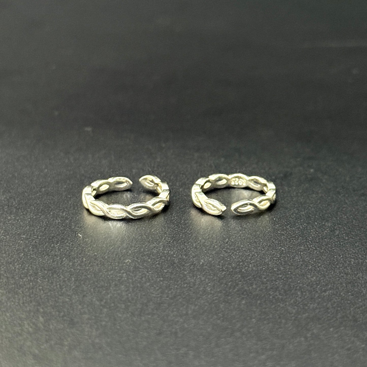 Silver Ladies Toe Rings Narrow SS