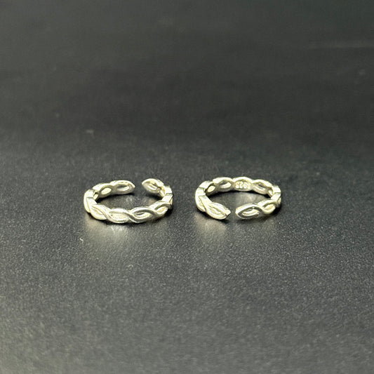 Silver Ladies Toe Rings Narrow SS