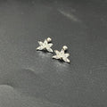 Silver Ladies Second Studs  Half Flower SS 925