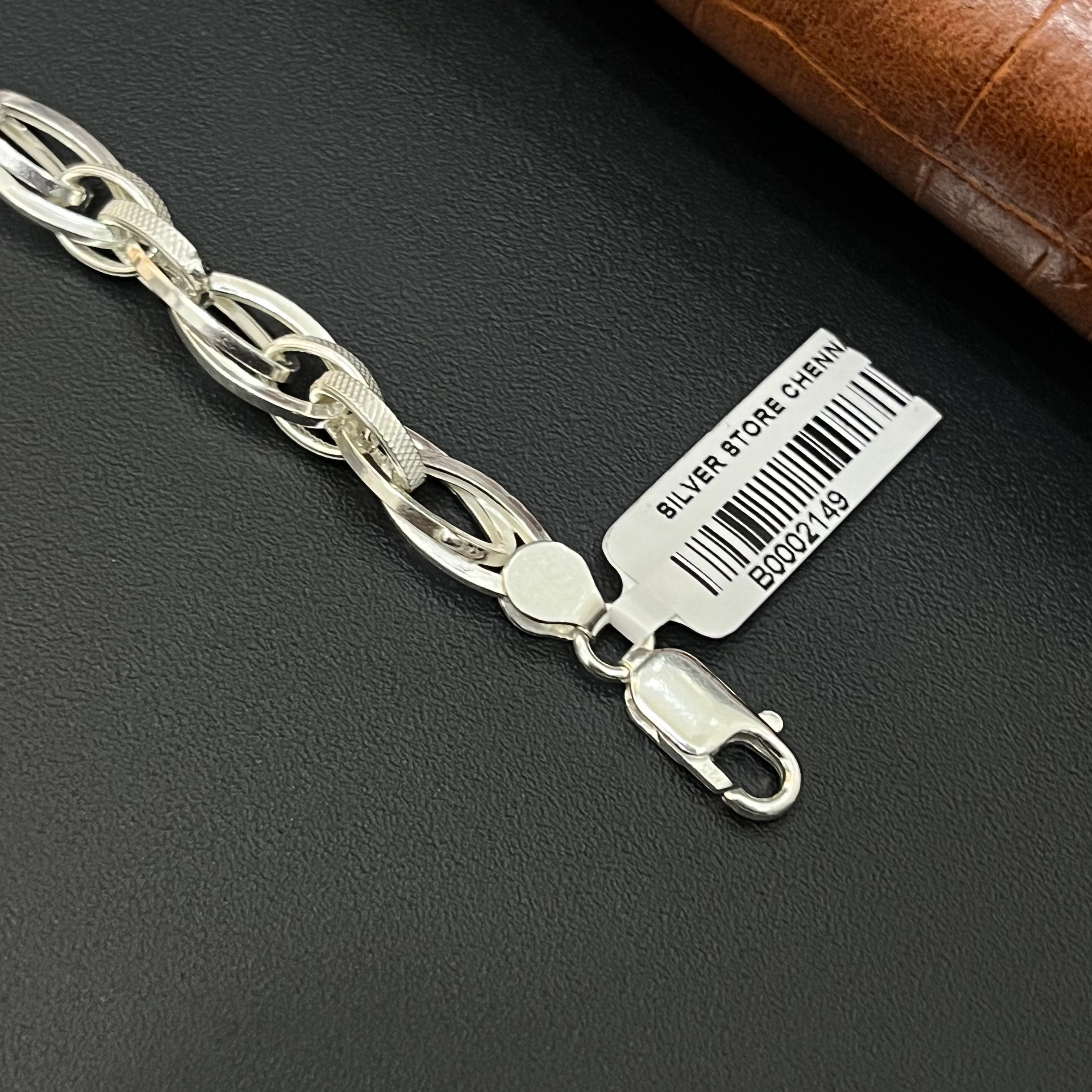 Silver Mens Bracelet Indo Italy MS04 925