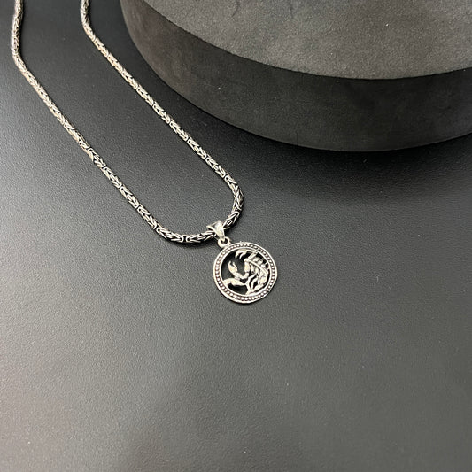 Silver Pendant Scorpio sign