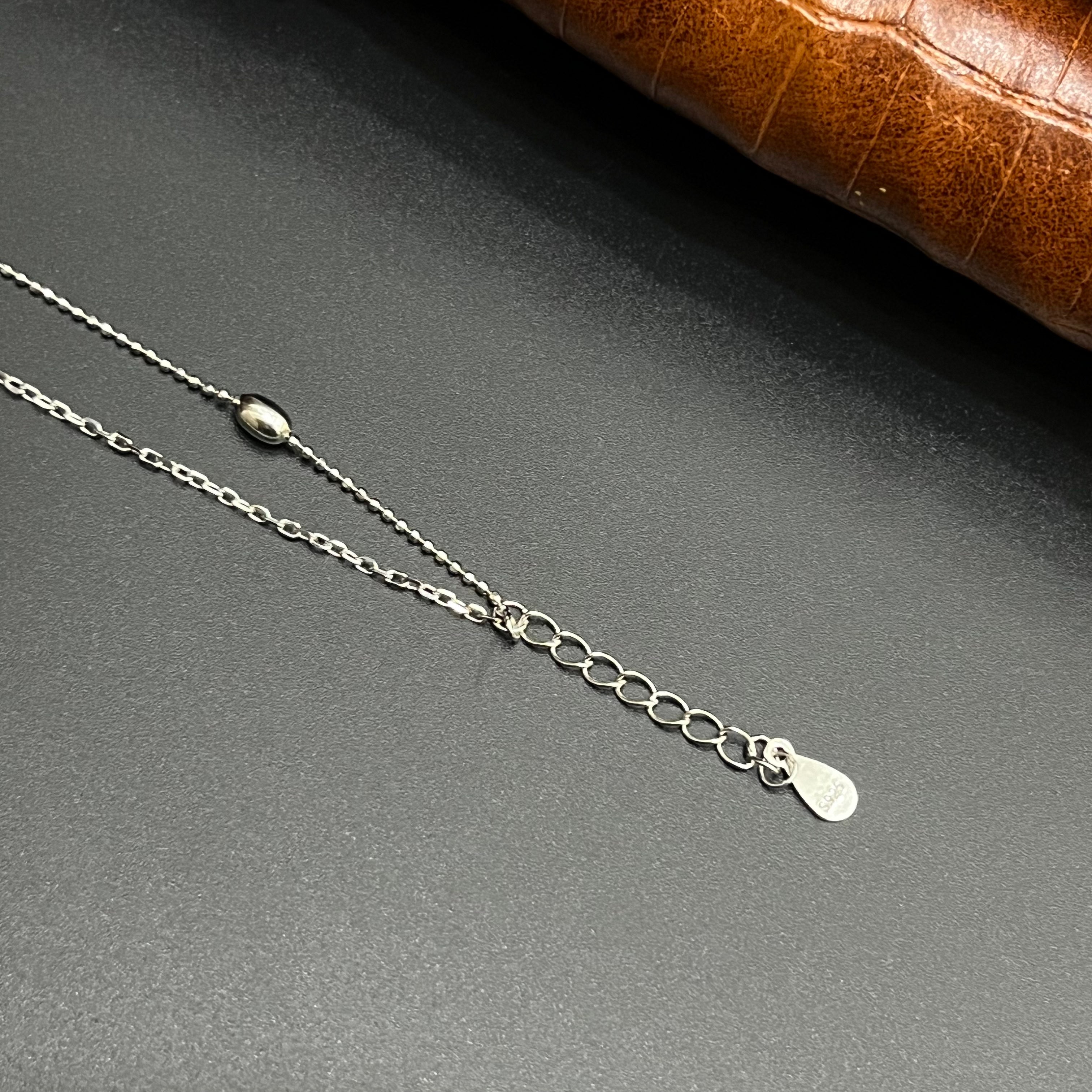 Silver Ladies Bracelet Elegant Eye Twin Layer Charm 925