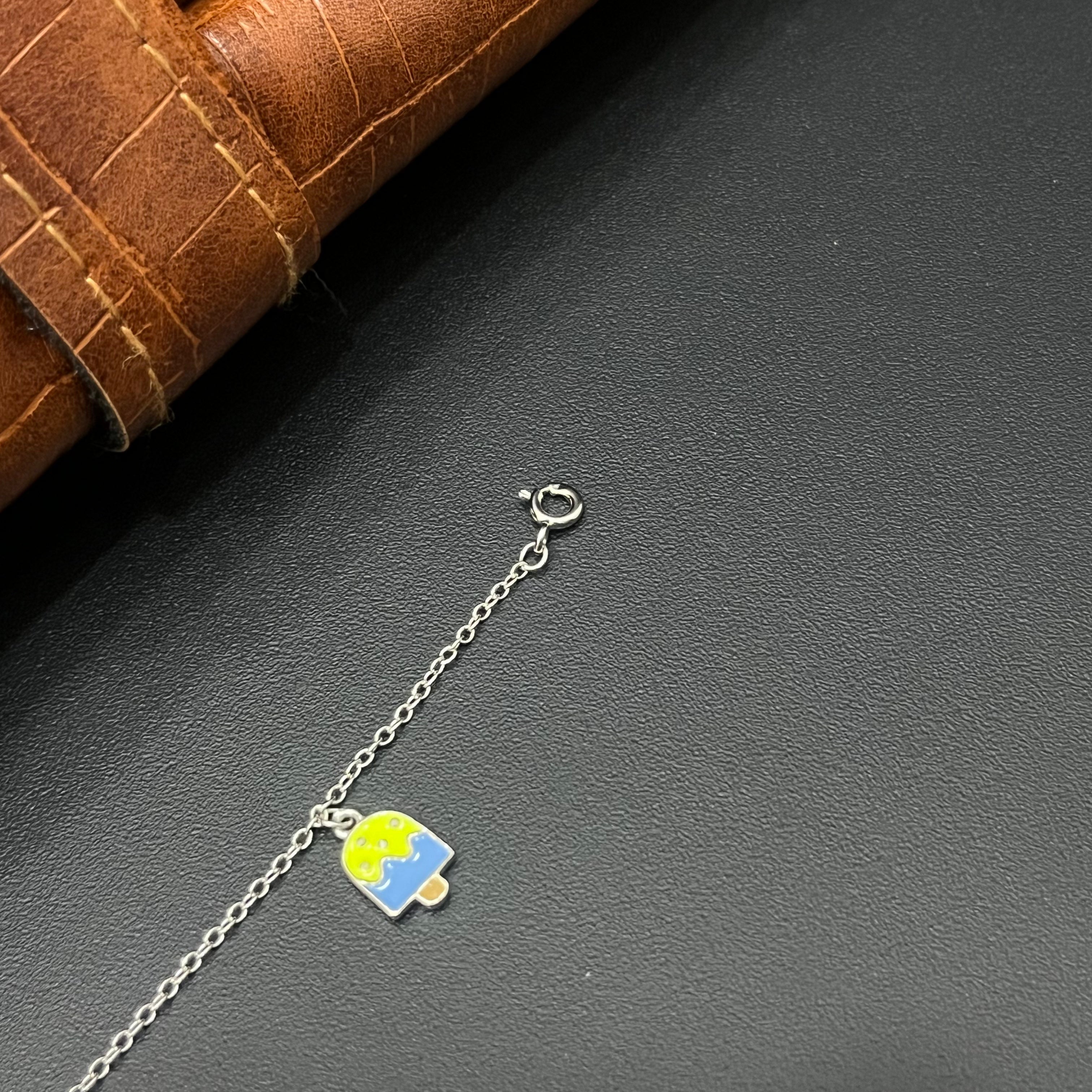 Silver Baby Bracelet Ice Cream Charms