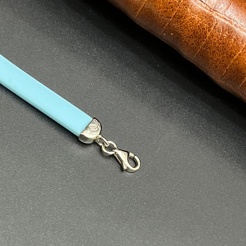Silver Kids Bracelet Cute Characters Charms ANGEL Blue Band 925