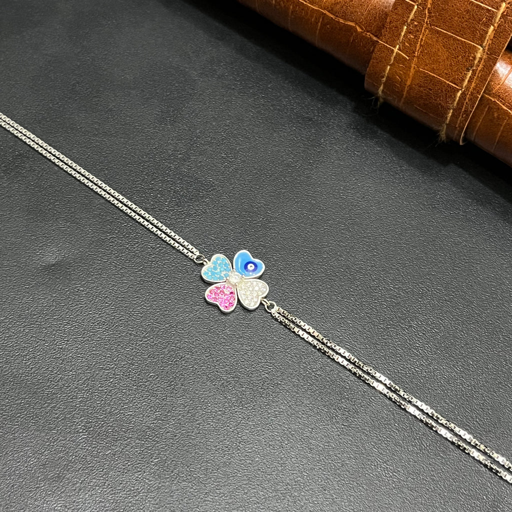 Silver Ladies Bracelet Petal Flower Elegance 925