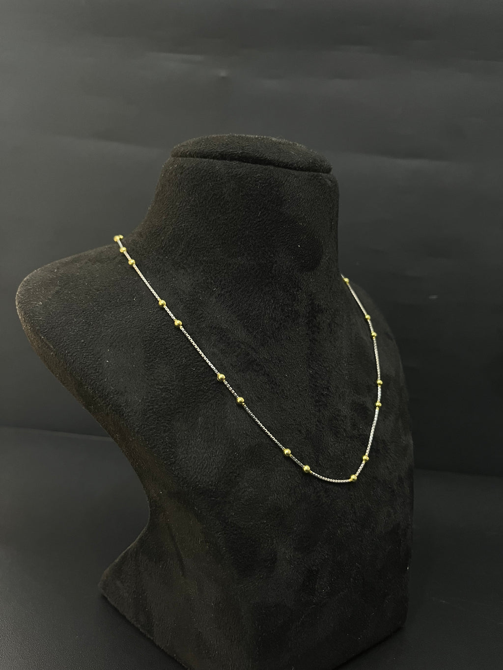 Silver Ladies Pendant Chain Floral Beads