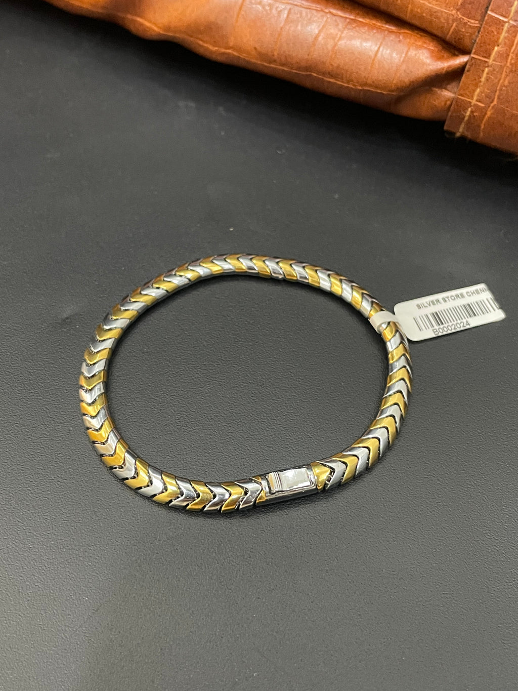 Silver Men's Bracelet Two Tone TT2 925