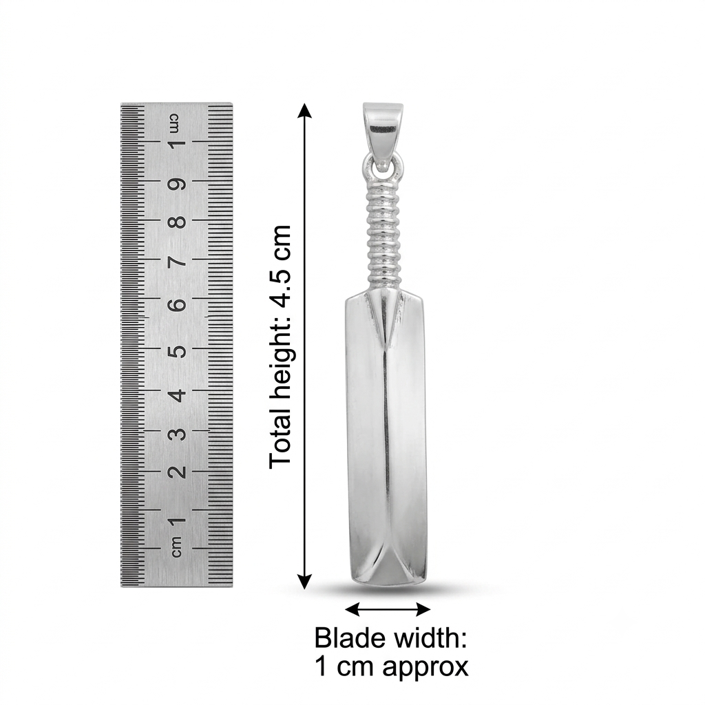 Silver Customised Cricket Bat 925 (Name Engraving)