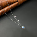 Silver Ladies Chain Charms Colourful