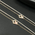 Silver Ladies Anklet Two Line RG