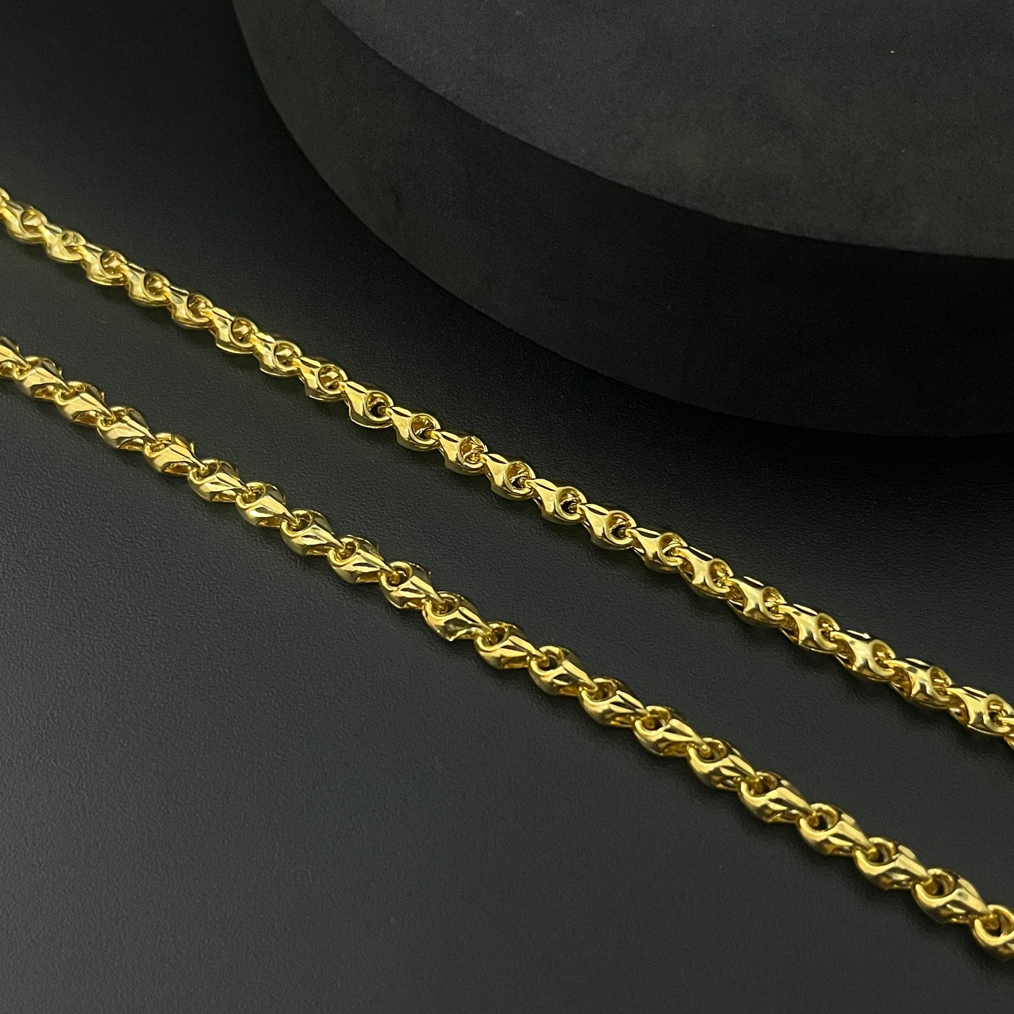 Mens Silver Chain Gold Kattappa