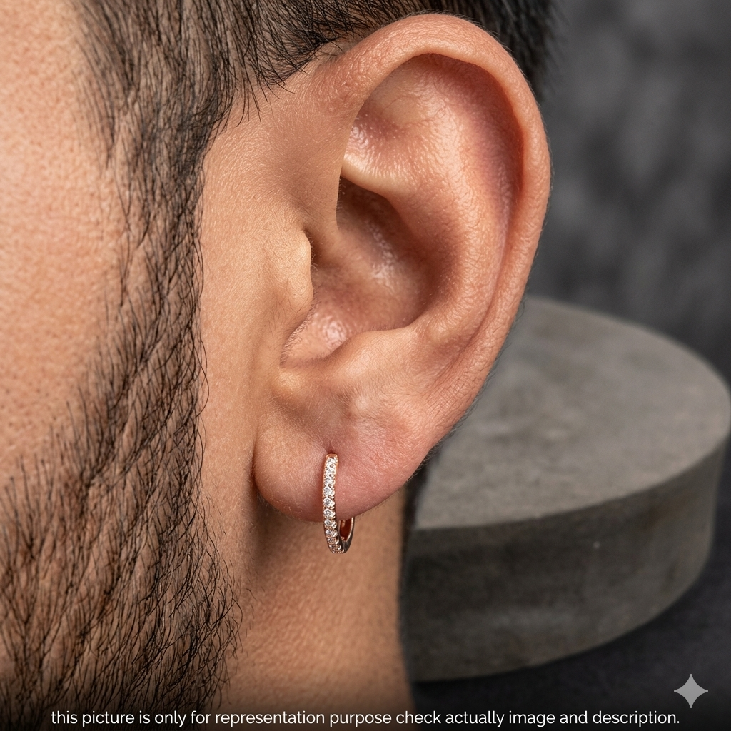Silver Ear Ring (Earloops) Unisex Model Pair