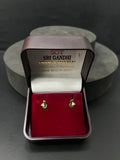 Gold Peacock Studs 18K Zicron