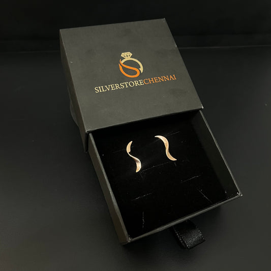 Silver Ear Cuff Snake Rosegold