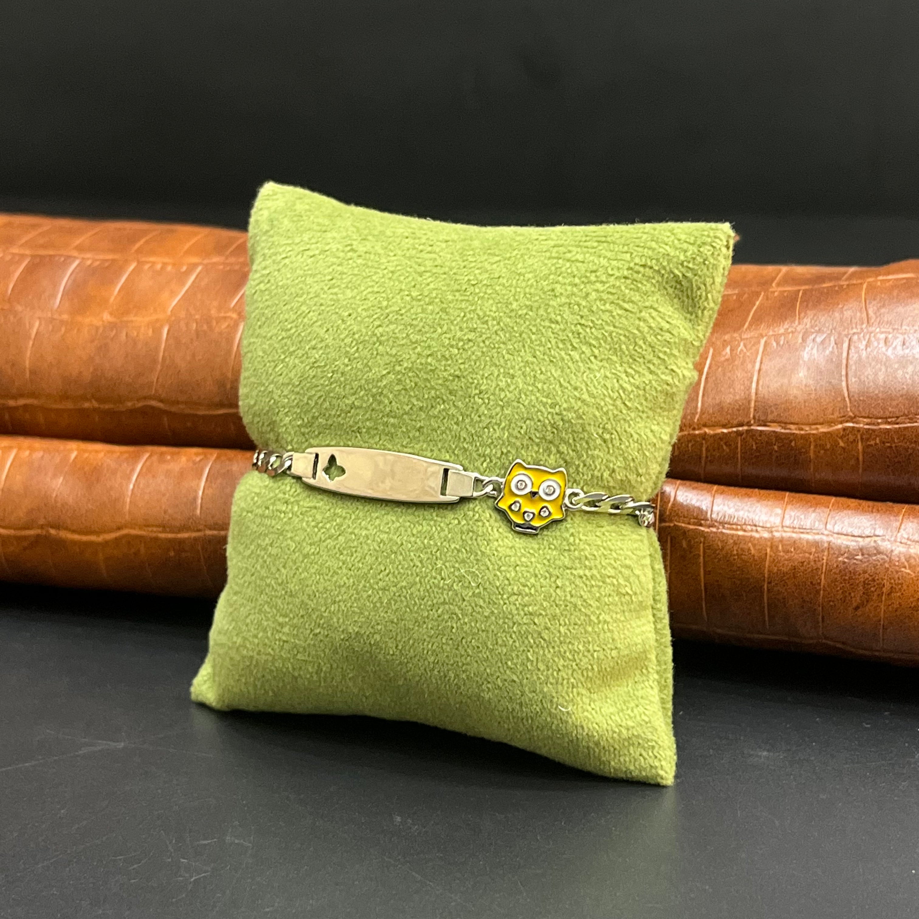 Silver Kids Bracelet yellow bird 925