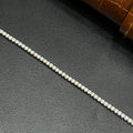 Sliver Mens Bracelet White Stone Single Line 925