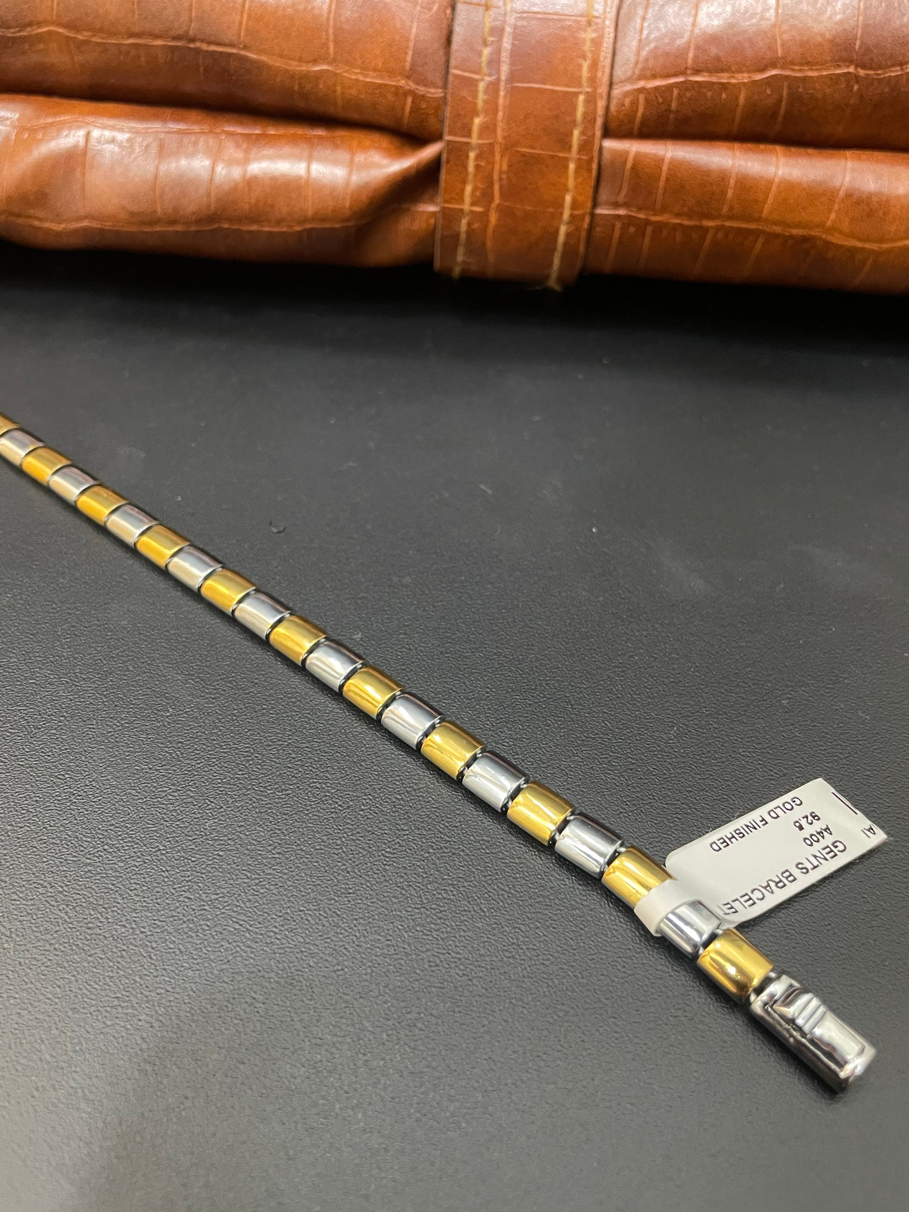 Silver Men's Bracelet Two Tone TT1 925