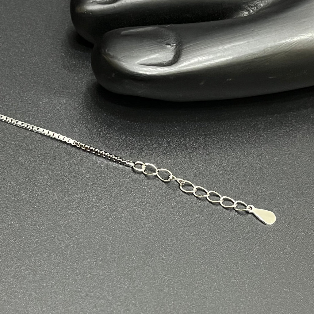 Silver Ladies Anklet Royal Hexagon Charm 925
