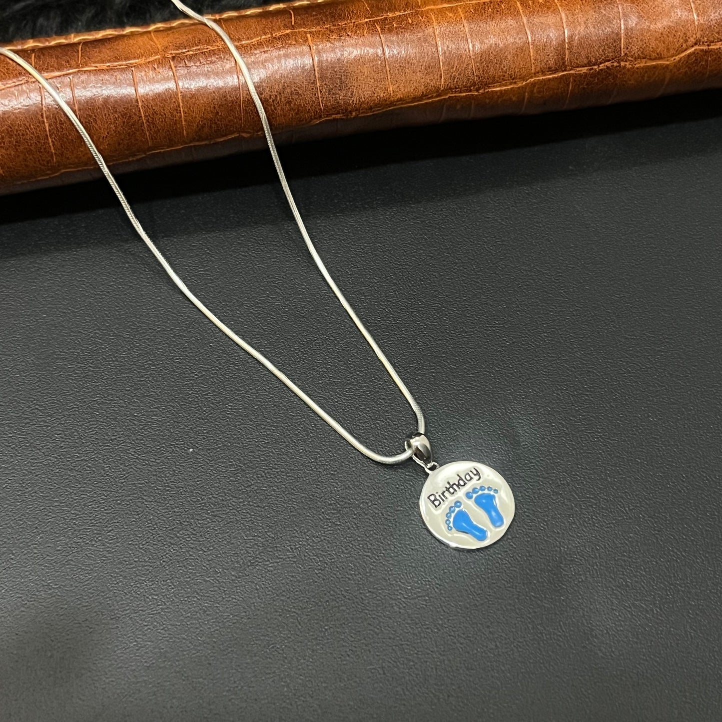 Baby Chain & Silver Feet Pendant