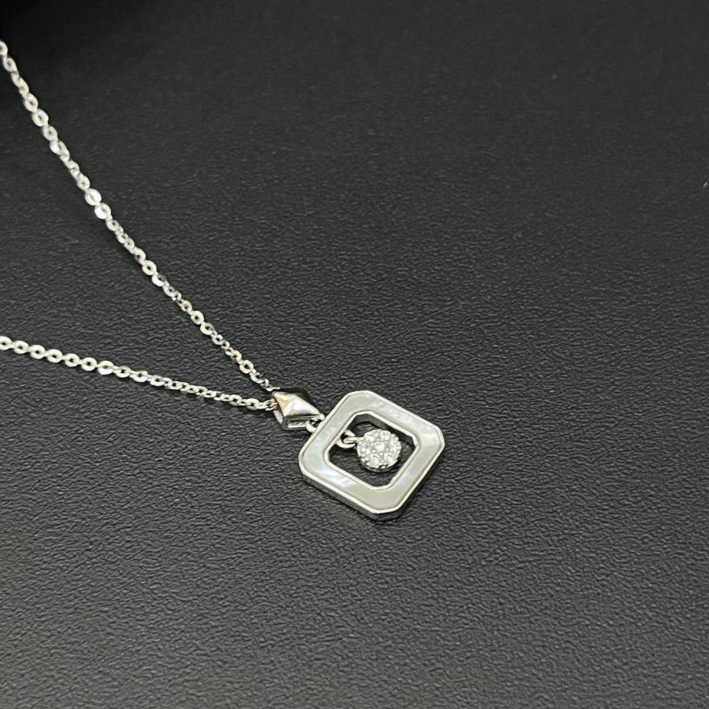 Silver Ladies Chain Sqaure MOP