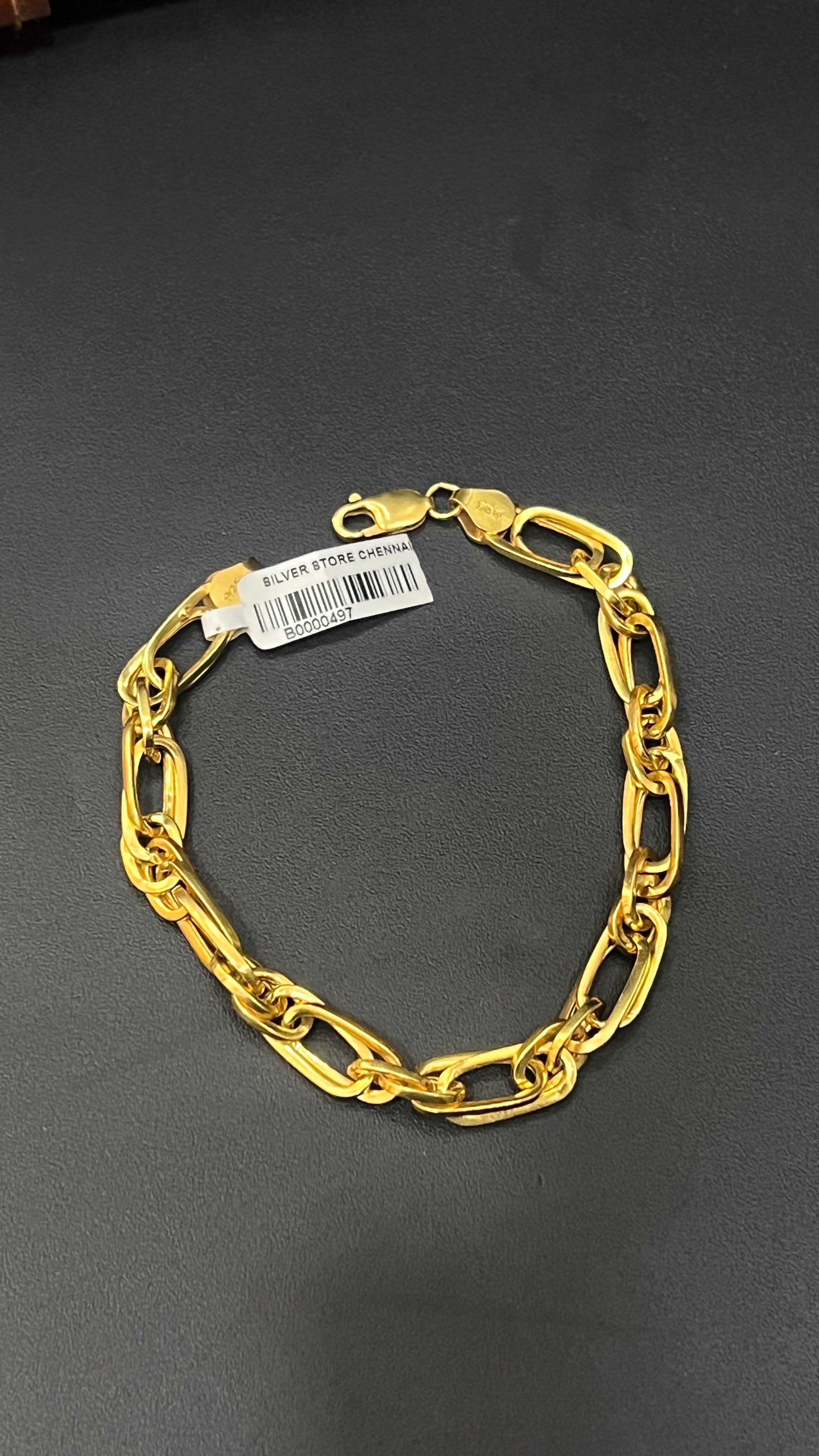 Men’s Silver Bracelet Indo-Italian Interlinked Chain Design B03