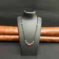 Silver Ladies Pendant Chain Petal Blossom Charm Black Bead Rose Gold 925