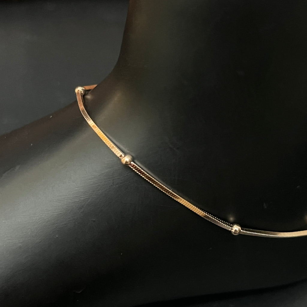 Silver Ladies Anklet 3 Ball Flat 925