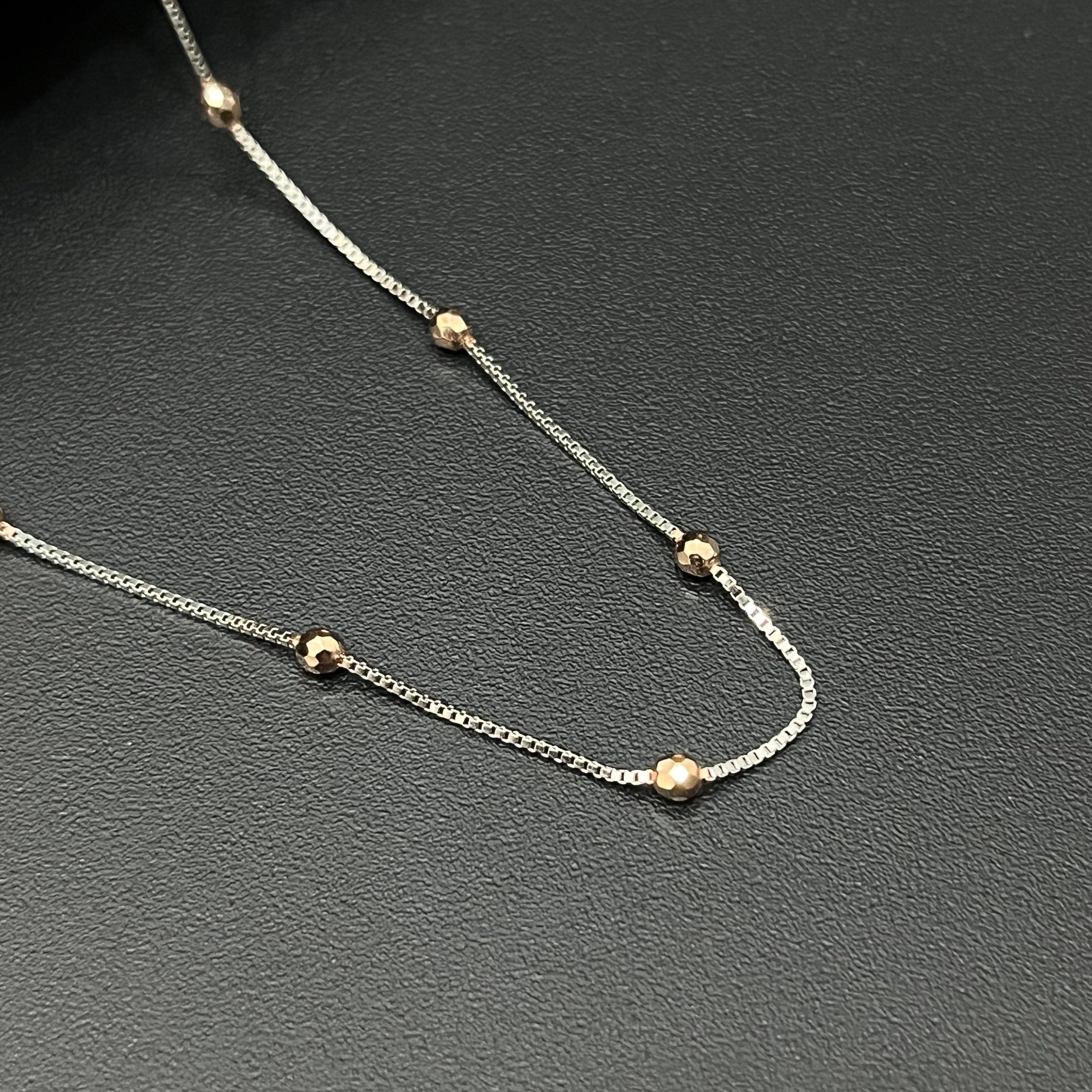 Silver Ladies Chain Rosegold Silver Box
