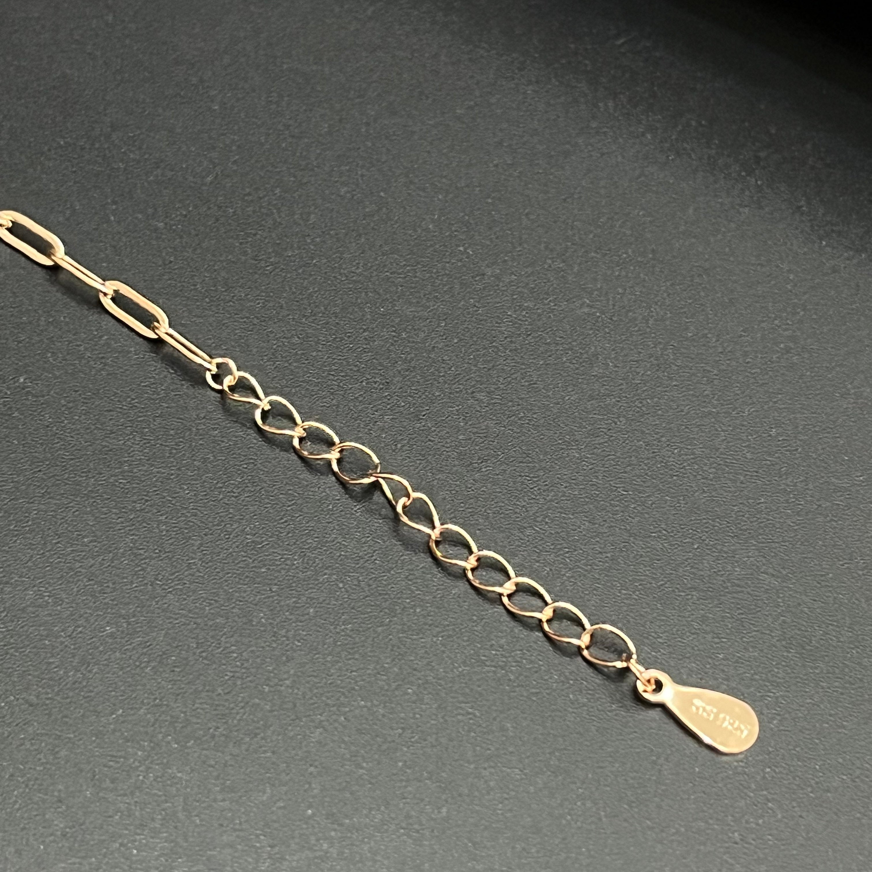 Silver Ladies Bracelet Stones Lines & Link Lock Rose Gold 925
