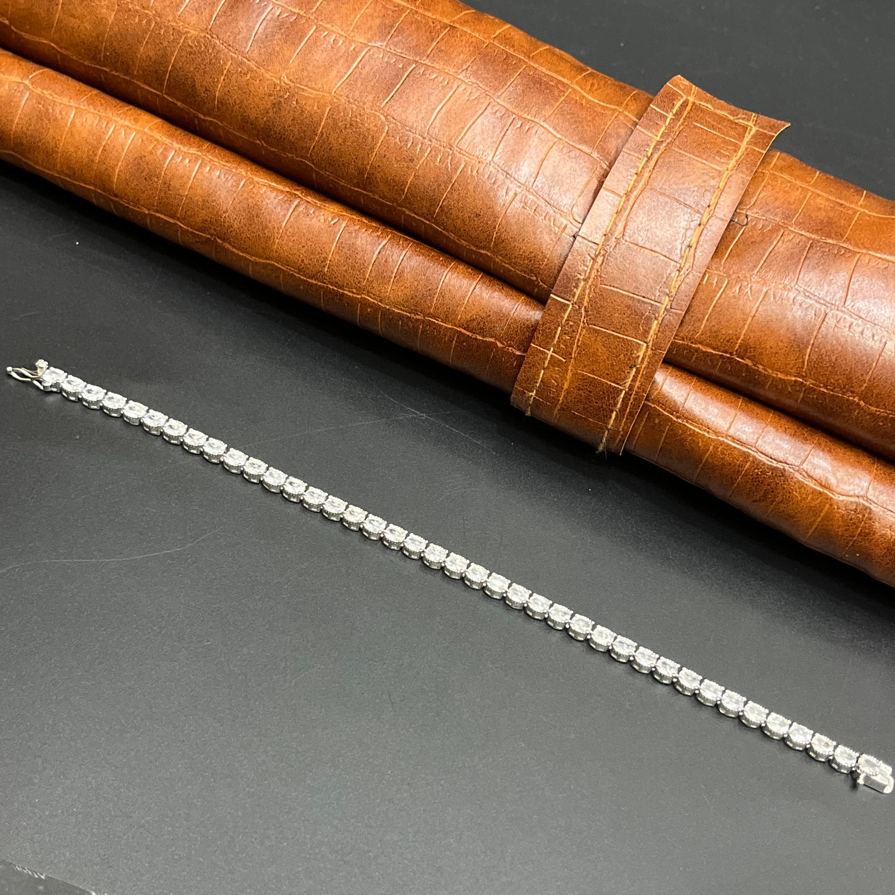 Silver ladies Tennis Bracelet 2 925