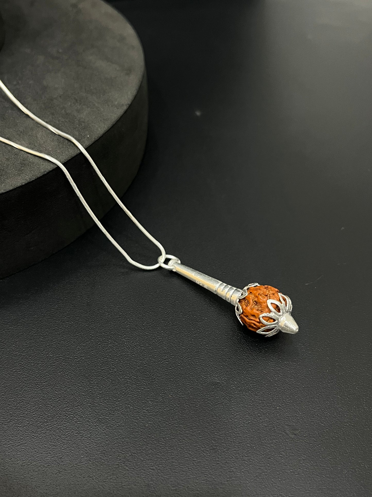 Silver Hanuman Gadha Pendant